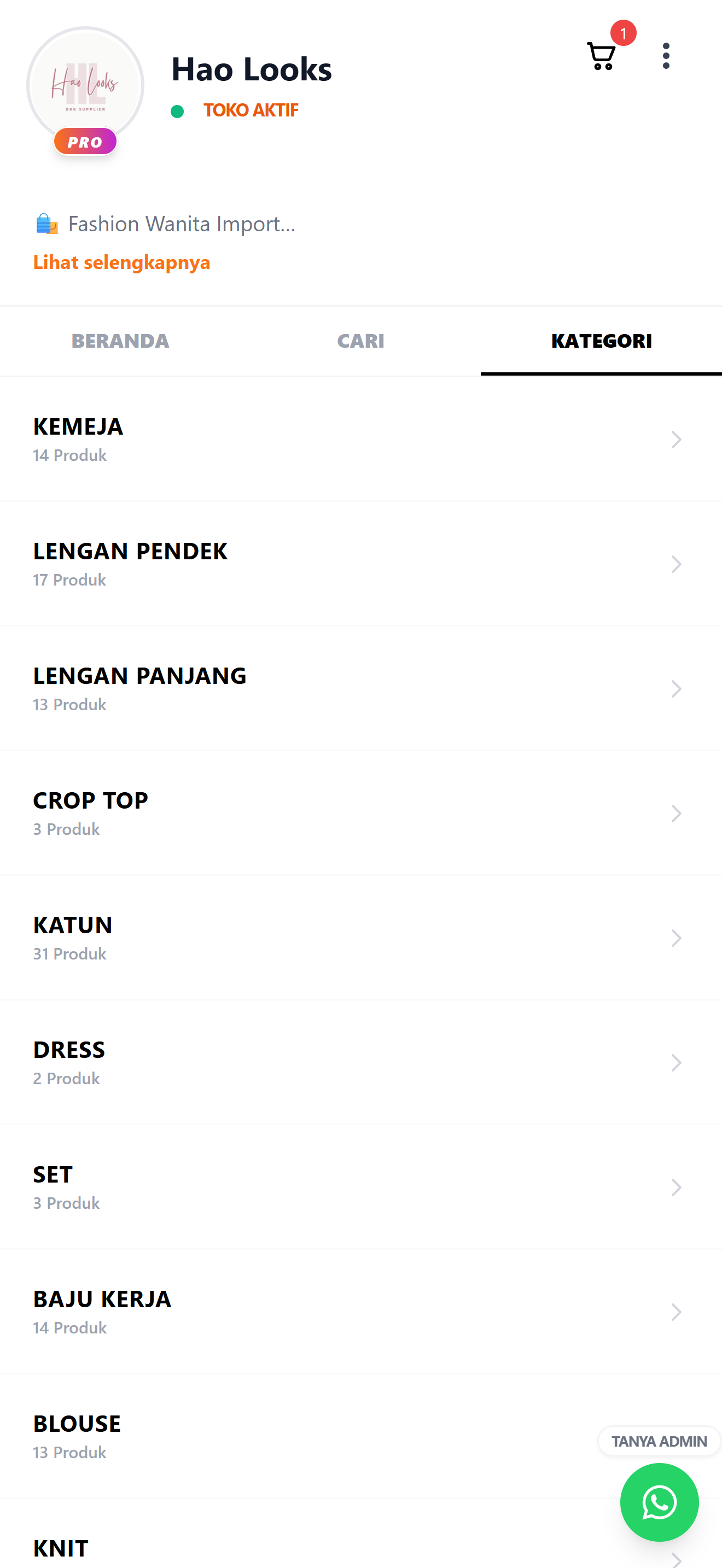 Kategori produk